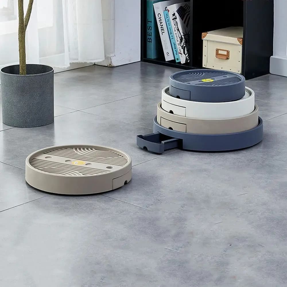 Vassoio Rotondo per Vasi di Fiori, Supporto Mobile per Piante Resistente e Stabile, Antiscivolo con Vassoio di Drenaggio, Base Rotante per Piante