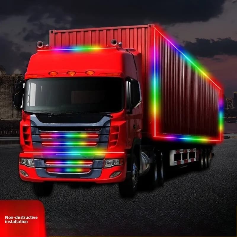 Striscia LED 24V per camion, illuminazione colorata per atmosfera, luci da corsa, luci notturne per auto