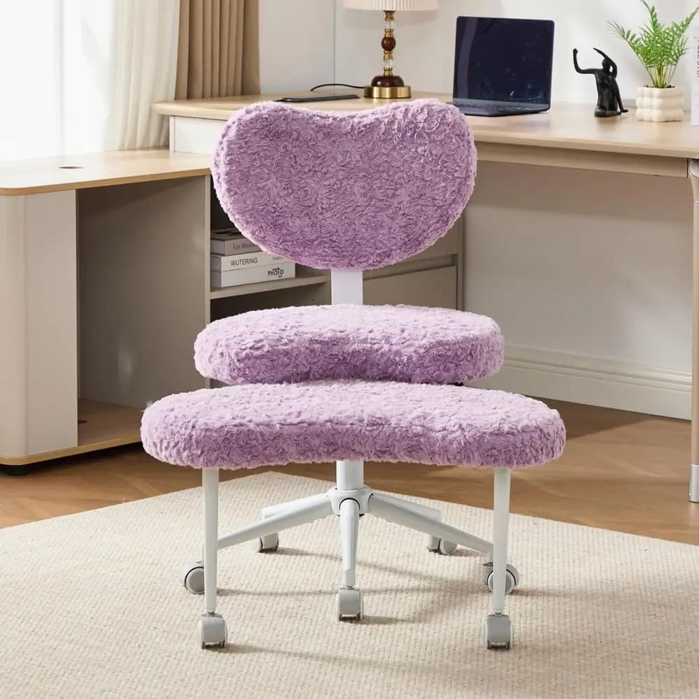 Sedia Ergonomica Girevole per Meditazione con Ruote, Altezza Regolabile per Ufficio, Yoga e ADHD, Sedia Inginocchiata con Supporto Lombare, V