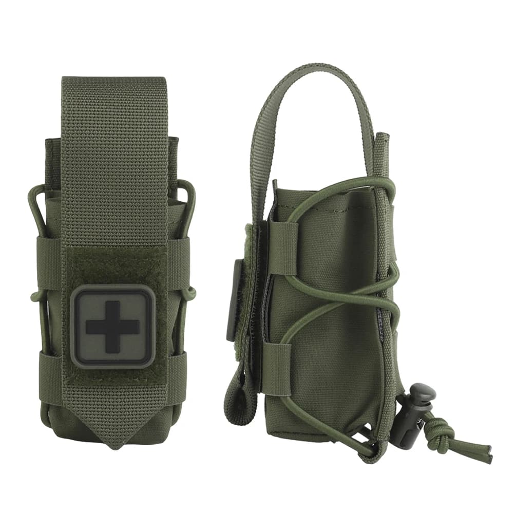 Borsa per Laccio Emostatico con Chiusura a Patta, Kit di Pronto Soccorso Molle, Borsa Medica di Emergenza EMT, Attrezzatura per Gilet Tattico da Caccia