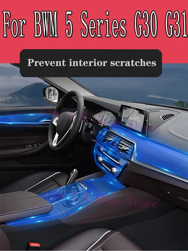 For BWM Series 5 G30 G31 2022 Change Navigation Panel Automotive Interior Screen TPU Protective Cover Film Anti-Graffio Adhesive