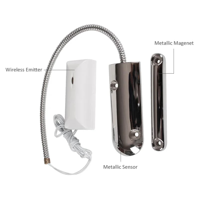 Rilevatore di interruttori magnetici per porta del garage senza fili 433 MHz Sistema di allarme antifurto con sensore per cancello per finestra con otturatore per la sicurezza domestica