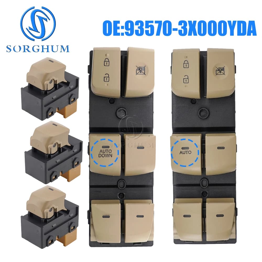 SORGHUM Auto 93570-3X031Yda Finestra Interruttore di Controllo per Hyundai Elantra Lang Move 2012 2013 -2016 93570-4V000 Finestra di Potere Interruttore