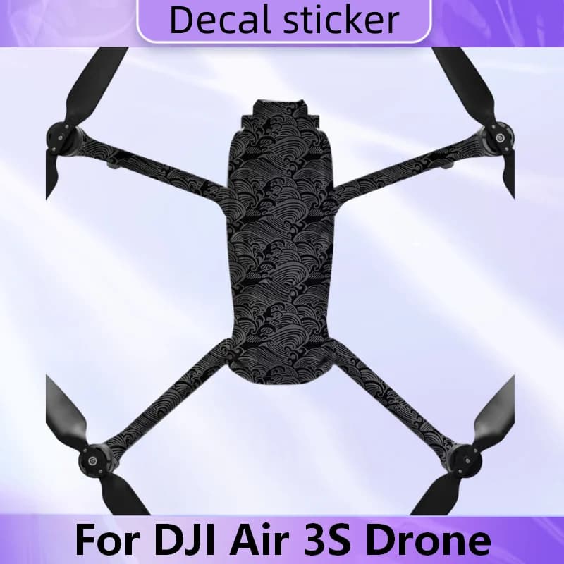 Pellicola Protettiva in Vinile Anti-Graffio per Drone DJI Air 3S, Skin Decorativa per Air3S
