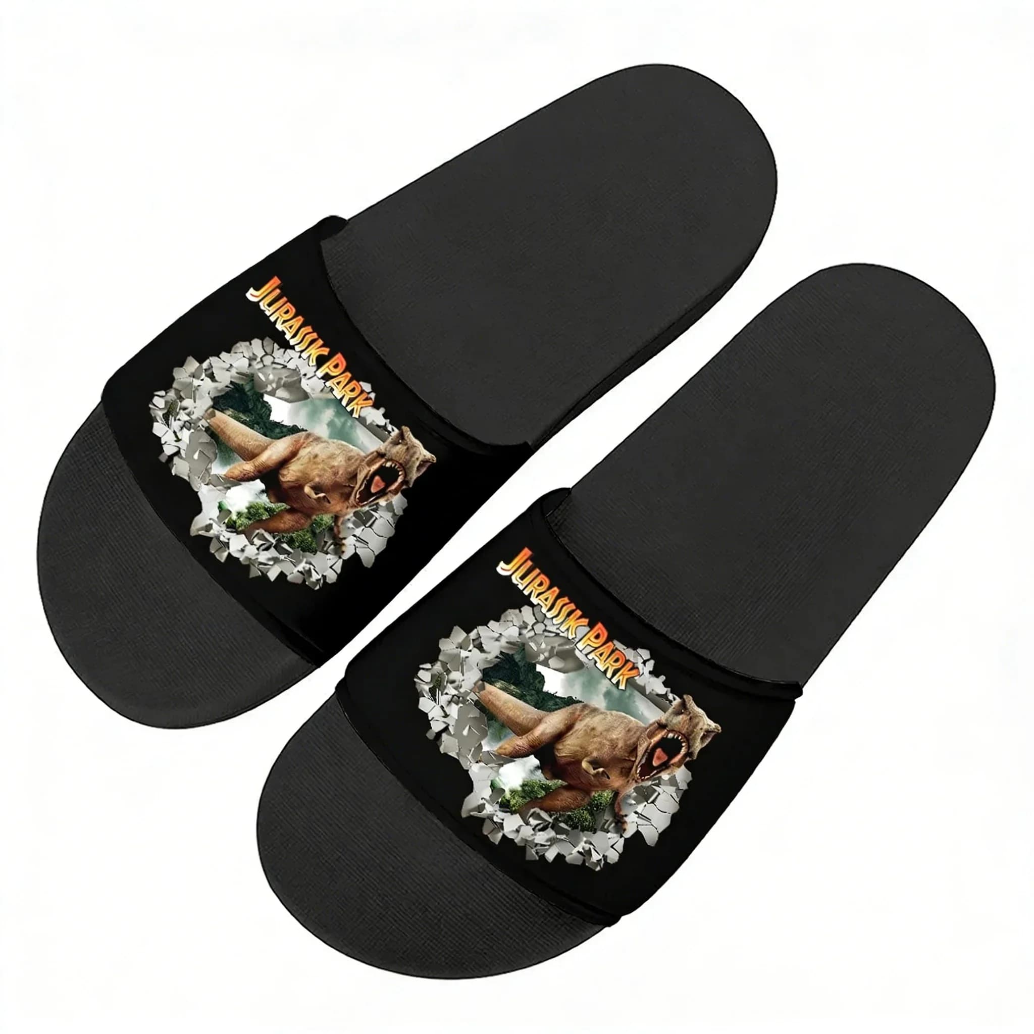 Ciabatte Anime Jurassic Park con Dinosauri, Scarpe da Casa e Acqua, Sandali Personalizzati Estivi per Uomo, Donna e Adolescenti, per Spiaggia e Piscina