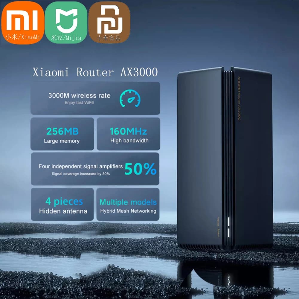 Originale Xiaomi Mijia AX3000 AIoT Router 2976Mbs WiFi6 VPN 256MB Qualcomm CPU Mesh Repeater amplificatore di rete di segnale esterno