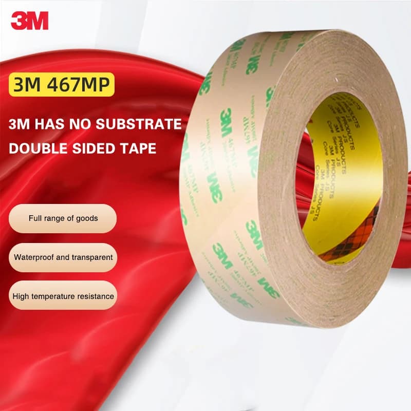 3M 467Mp nastro biadesivo trasparente senza substrato nastro sottile targhetta resistente alle alte Temperature metallo elettronico bifacciale