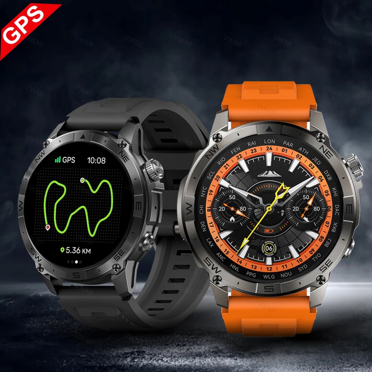 2025 Nuovo GPS Militare Impermeabile Astuto Della Vigilanza Degli Uomini All'aperto Fitness Tracker Chiamata Bluetooth GPS Incorporato per HUAEWI Sport Smartwatch