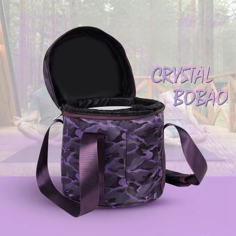 Oxford Fabric Singing Bowl Carry Bag Thickened Shockproof Case Handbag for 8/10/12/14 Inch Crystal Singing Bowl Portable