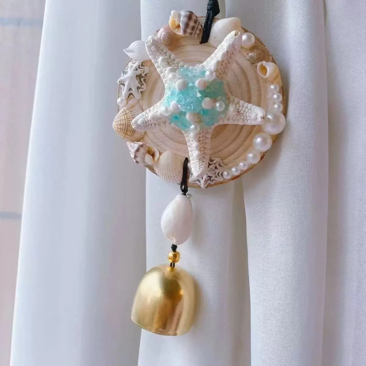 Purely Handmade DIY Creative Production Shell Conch Wind Chimes Travel Home Decoration Car Pendant Souvenir Gift