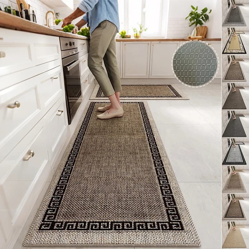 1PC Tappetino da cucina Corridoio di casa Corridoio Tappeto antiscivolo assorbente Morbido tappetino antiscivolo resistente all'usura Tappetino da comodino camera da letto