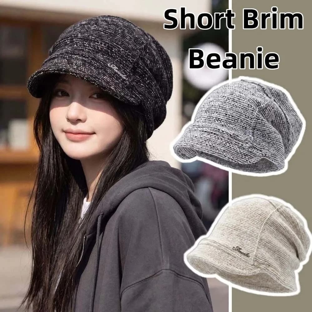 Windproof Bucket Hat Warm Slouchy Beanie Thick Soft Winter Warm Cap Comfortable Breathable Knit Pullover Hat Ladies