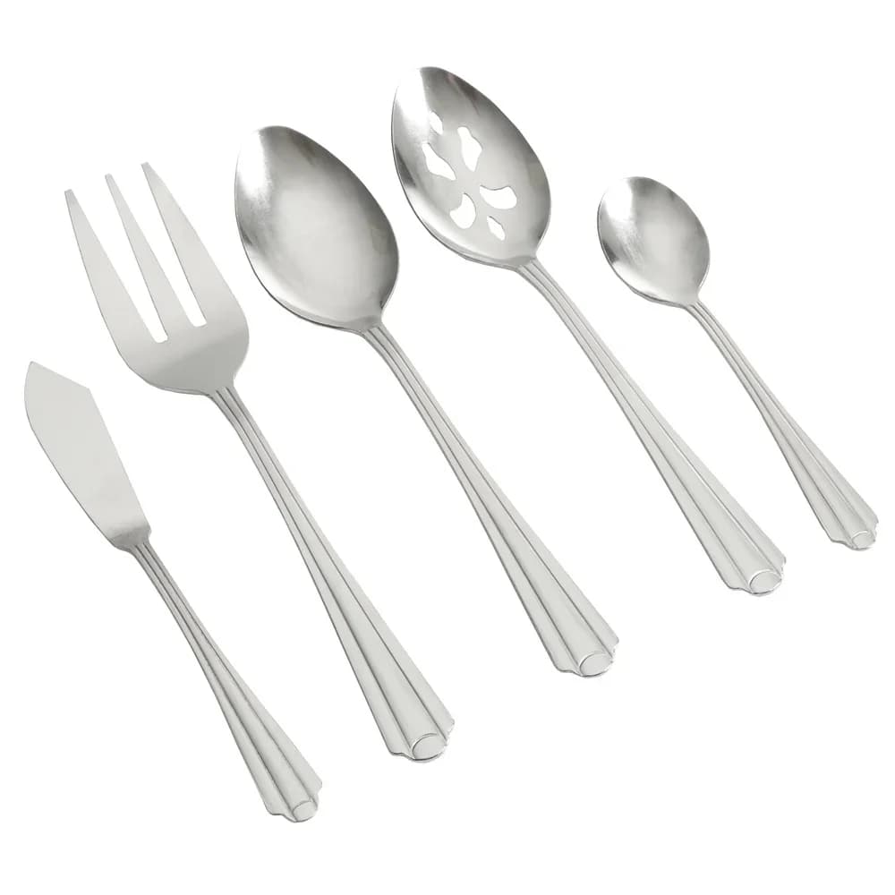 Stainless Steel Posate Set 45 Pieces Satin Finish Service for 8 Persons Includes Forchette Cucchiai Knives Service Tools