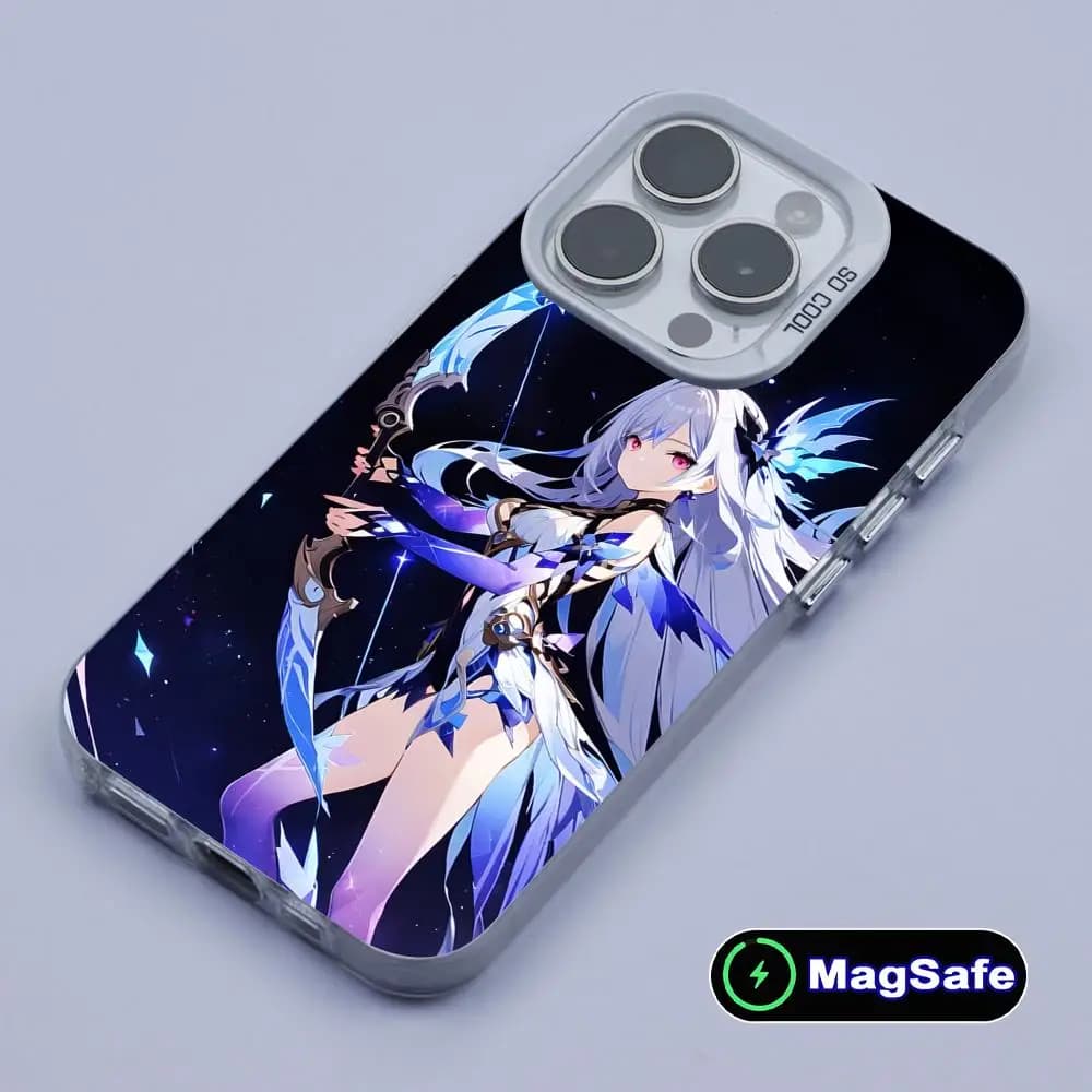Custodia per telefono cellulare MagSafe traslucida bianca Game GI Skirk per iPhone 17 16 15 14 13 12 11 X XR XS Air Pro Max Plus