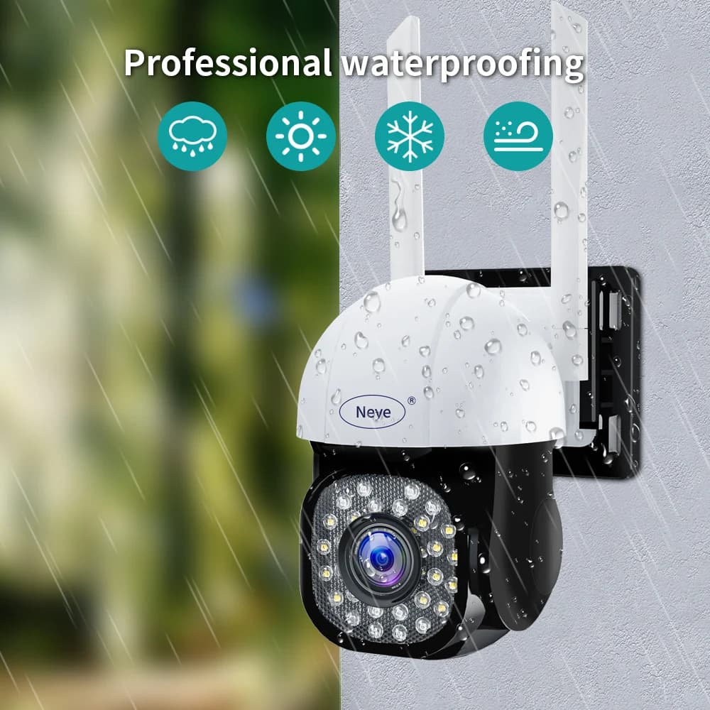 Neye 4k 8mp PTZ WiFi Security Camera 1080P Outdoor 10X Digital Zoom PTZ IP Camera Automatic Tracking CCTV Security Camera