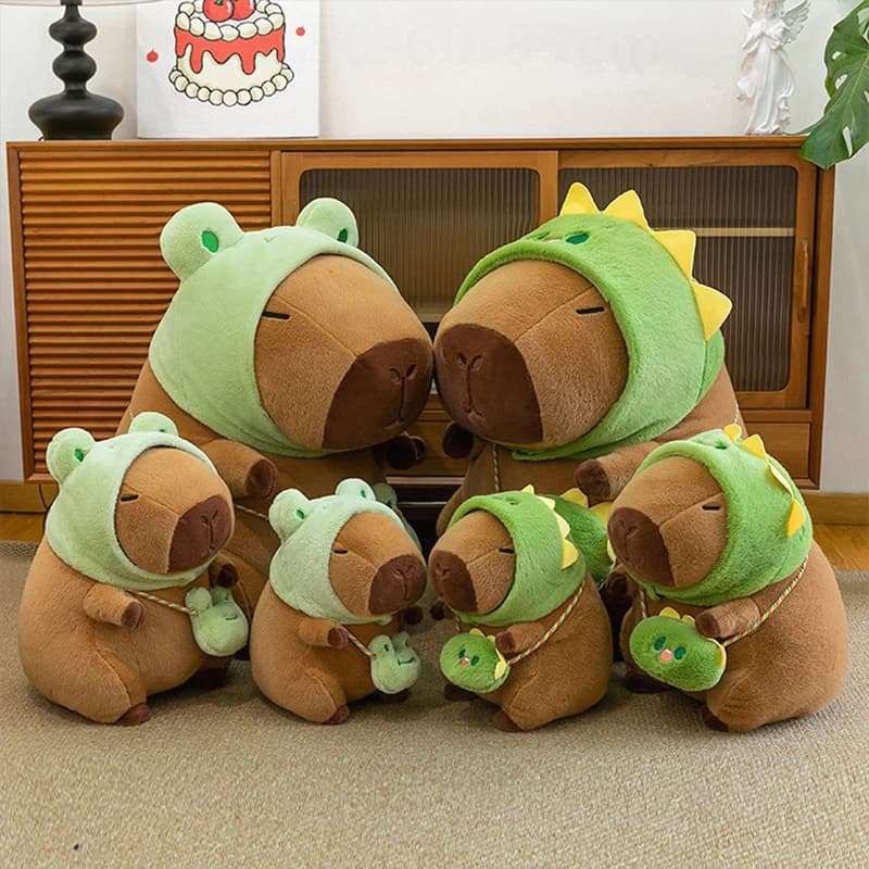 Capibara farcito Kawaii Peluche Animale Trasformare Cuscino Simpatico bambola di pezza per bambini Compleanno Regalo di Natale Morbido capibara foerno