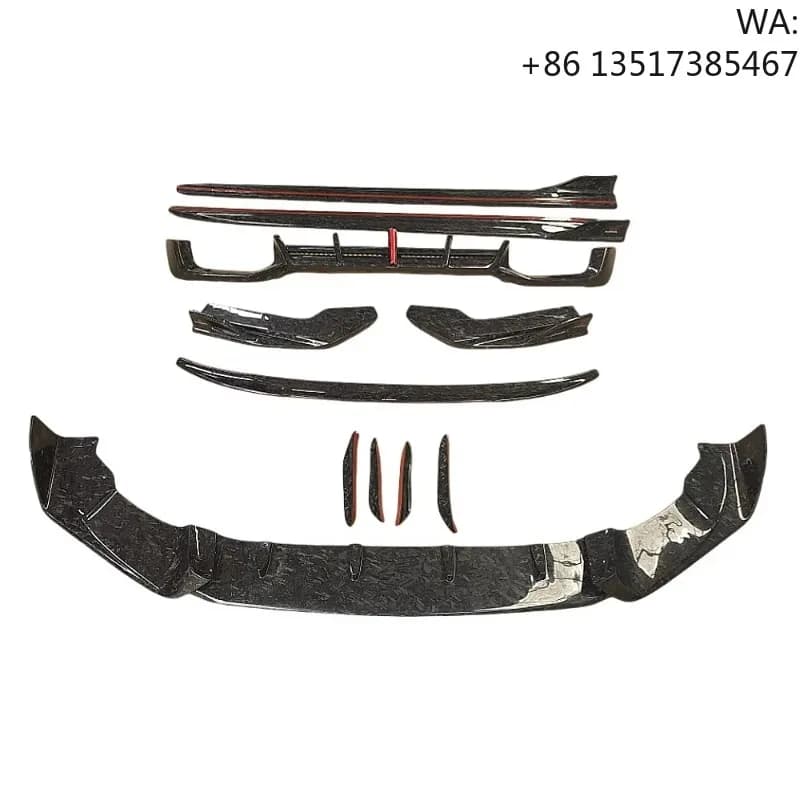 Suitable for BMW X4M F98 Modification Upgrade Forged Carbon Fiber Front and Rear Diffuser Lip Side Skirt Body Kit