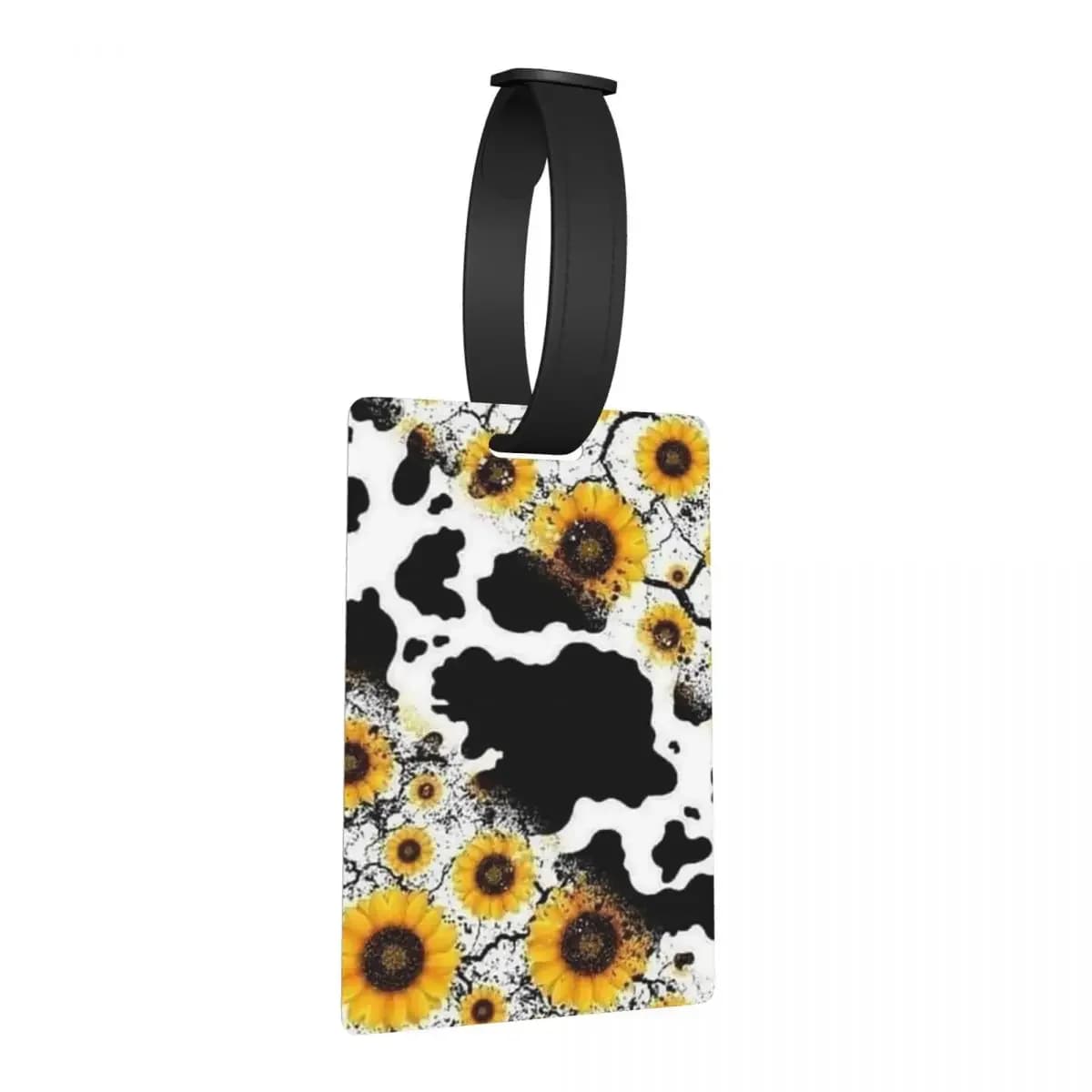 Mucche e girasoli Etichette per bagagli Accessori per valigie Viaggi Carino Bagagli Etichetta d'imbarco Porta etichette ID Nome Indirizzo