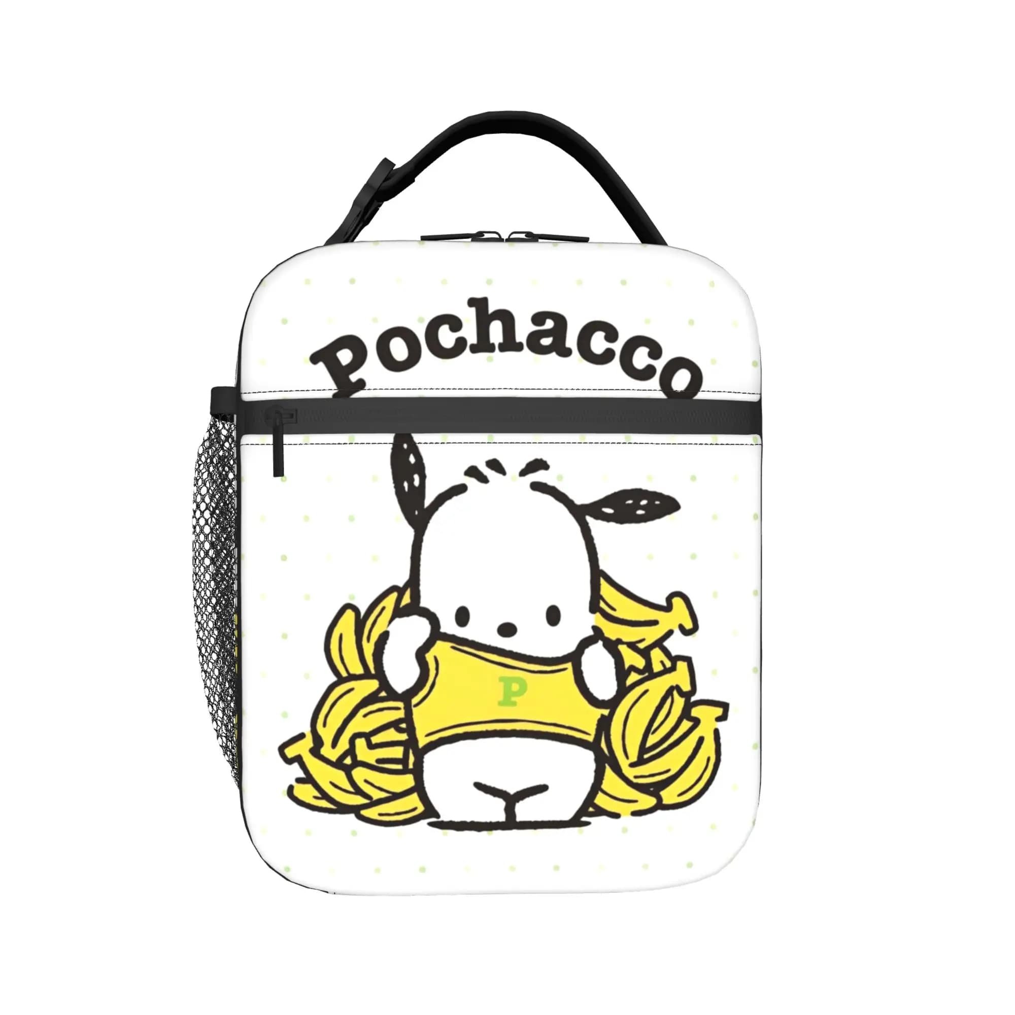 Simpatiche borse termiche per il pranzo Pochacco Bananas, contenitore portatile per il pranzo, borsa termica, borsa per il pranzo, borsa per il pranzo da ufficio, borsa per il pranzo da viaggio