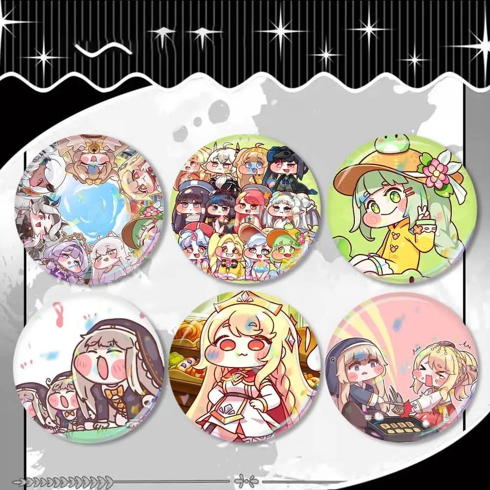 Distintivo Trickcal Chibi Go G-Game Rotondo da 25, 32, 44, 58, 75 mm per Fan, Regalo per Amici, Spilla, Souvenir