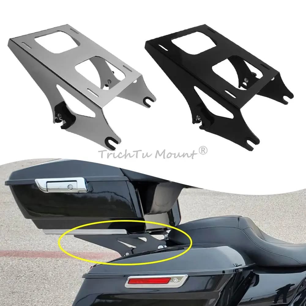 Rack di montaggio per pacchetto tour posteriore in lega di acciaio per moto per Harley Touring Road King Street Road Electra Glide 2014+ portapacchi
