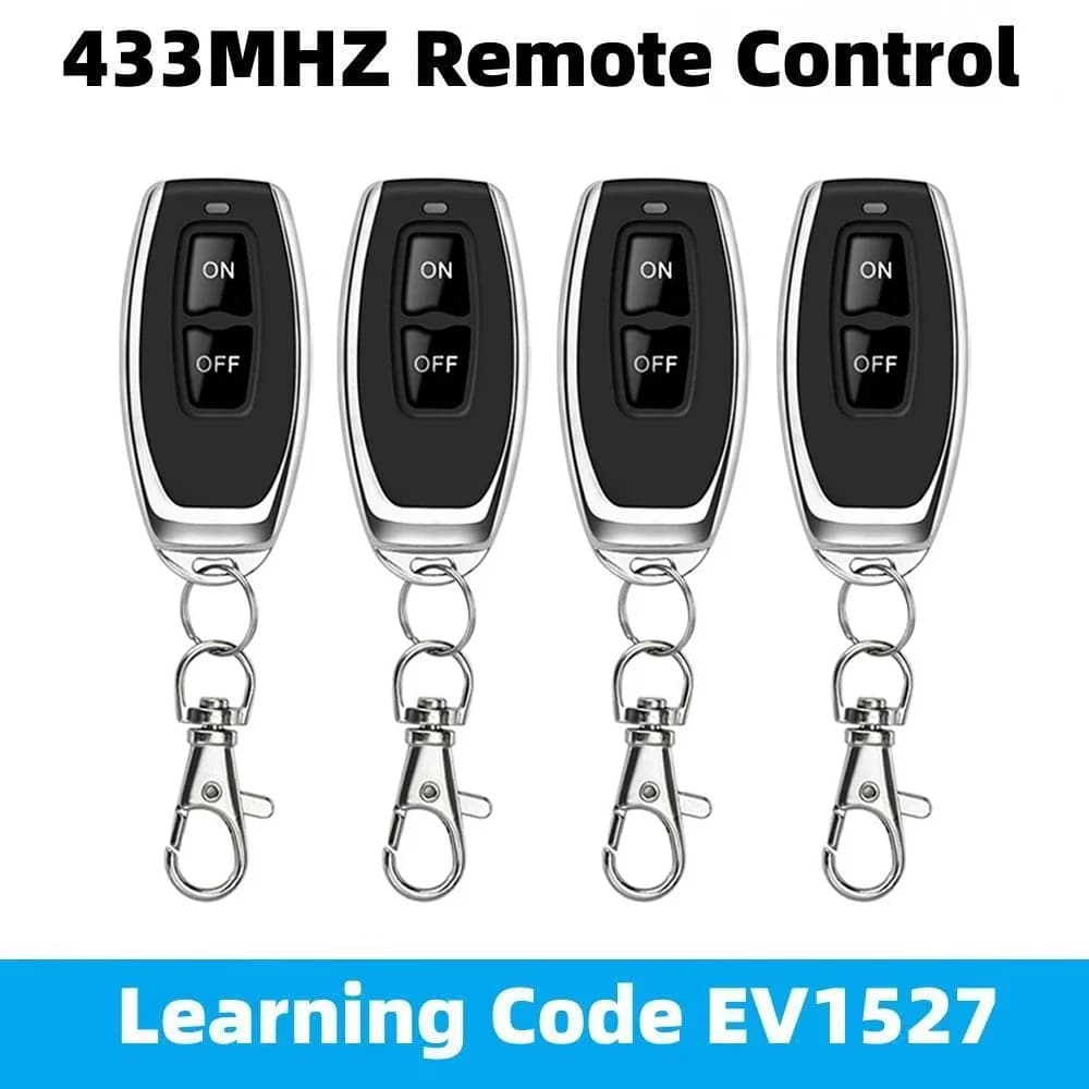 Codice di apprendimento del telecomando RF EV1527 Trasmettitore domestico intelligente per cancello dell'auto Chiave di allarme per porta del garage Telecomando di apprendimento 433 MHz