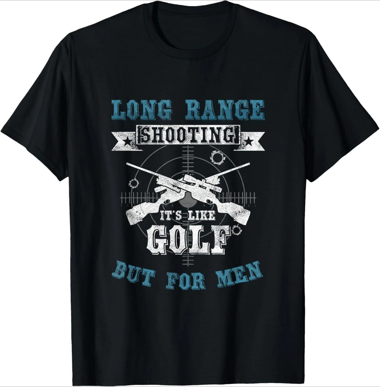 T-shirt con slogan da cecchino divertente da tiro a lungo raggio come golf T-shirt da uomo casual estiva a maniche corte con o-collo in cotone 100% streetwear