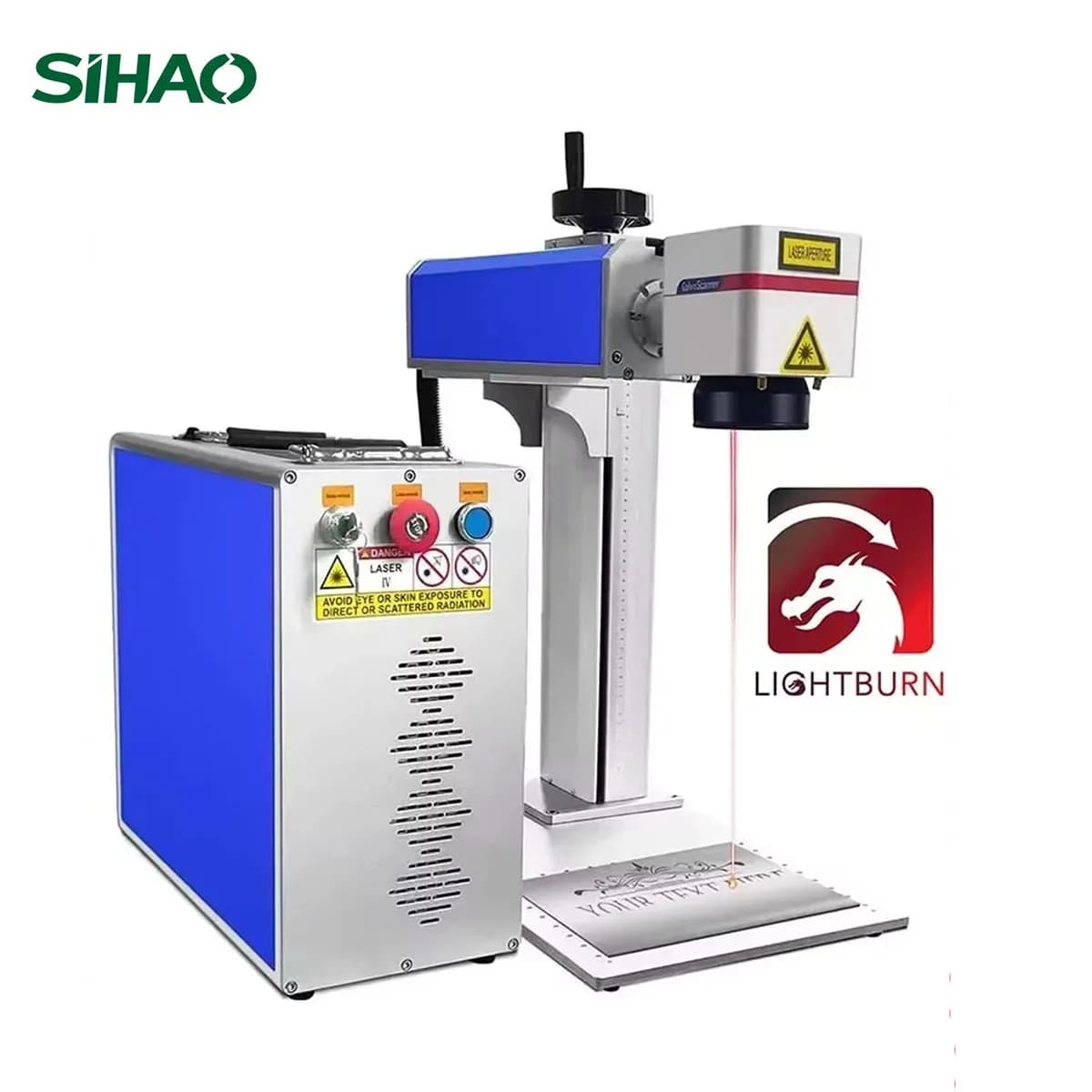 Macchina per Marcatura Laser a Fibra SIHAO 20W/100W, Incisore di Precisione per Gioielli in Oro, Argento e Acciaio Inossidabile con Sistema a Fibra Ottica