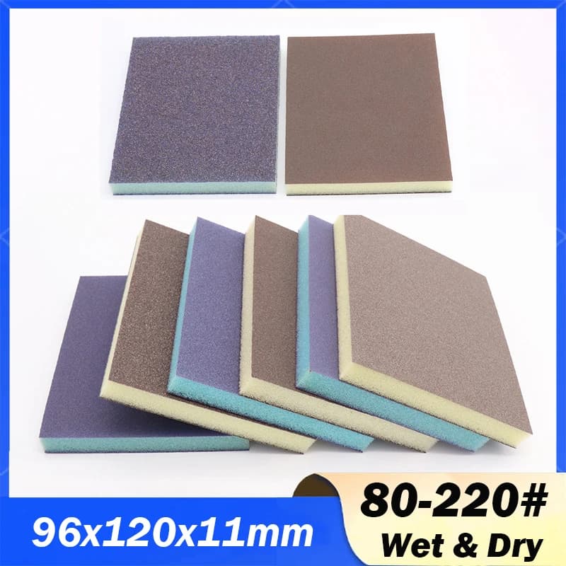 2 ~ 20PCS Spugna Abrasiva 80-220 Grana Lavabile Riutilizzabile Wet Dry Levigatura Blocchi per Metallo Legno Lucidatura Utensile Abrasivo 96*120*11mm