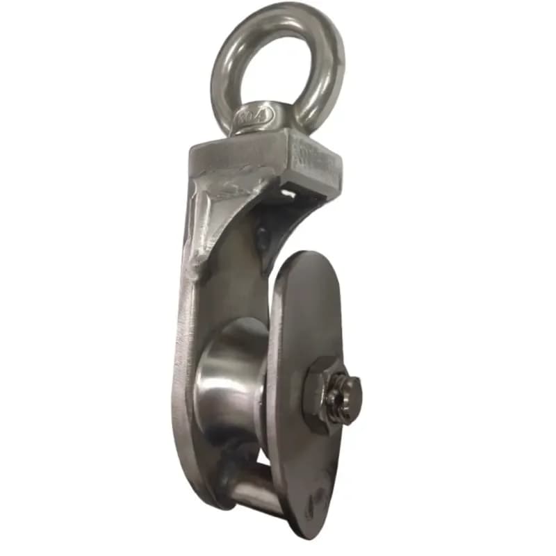 Heavy Duty Stainless Steel Open Lifting Pulley Block for Marine Wire Rope Guide Wheel Outdoor Rotating Ring Customizable