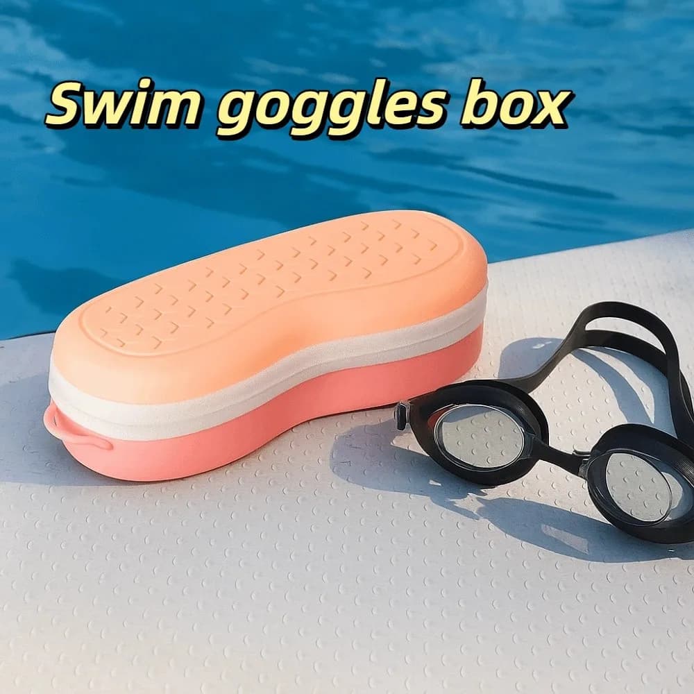 Soft Silicone Swim Goggle Case with Air Holes Hollow Swimming Goggles Storage Box Portable Breathable
