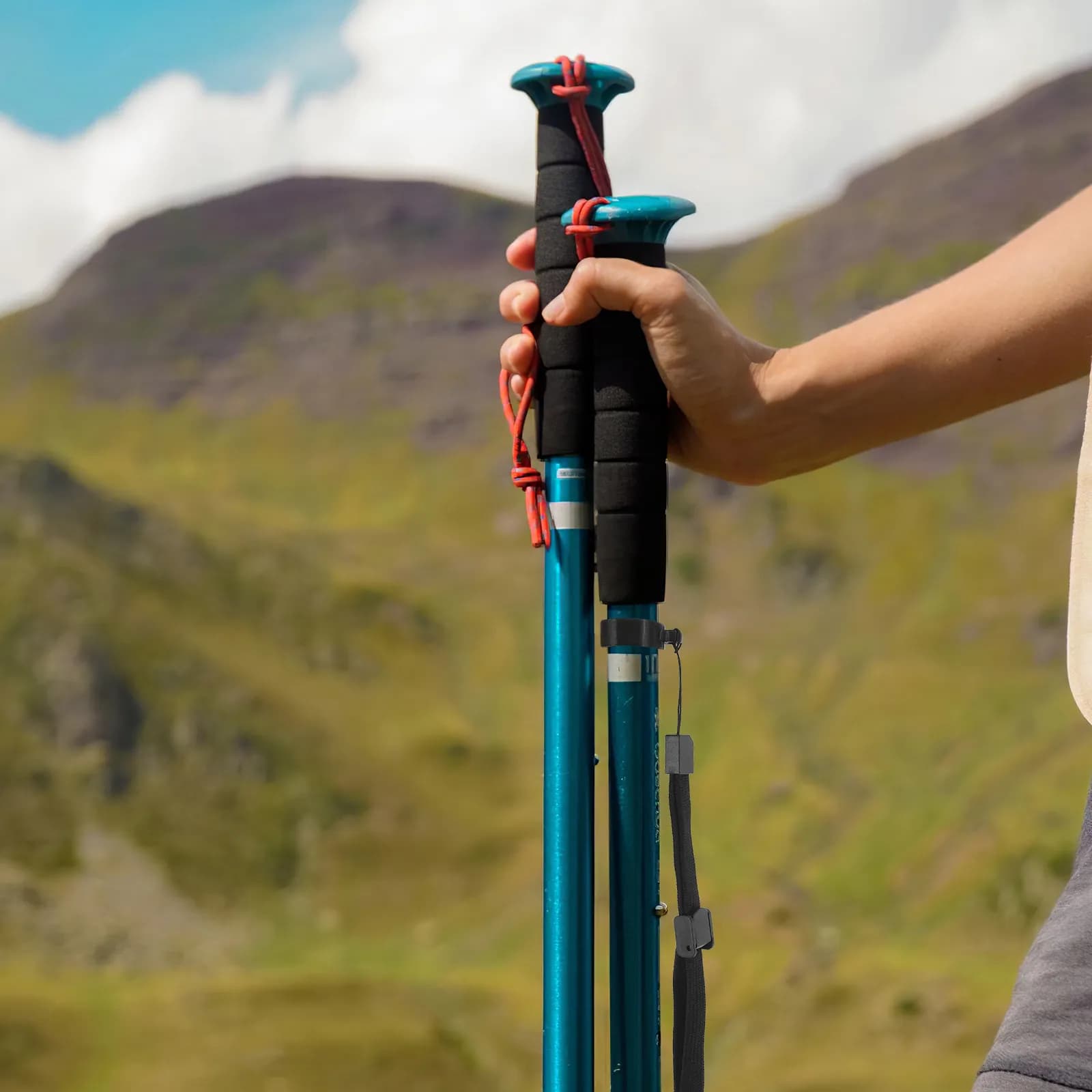 Set di 3 Cinturini Leggeri in Poliestere per Bastoncini da Trekking, Regolabili e Antiscivolo, per Bastoni da Escursionismo