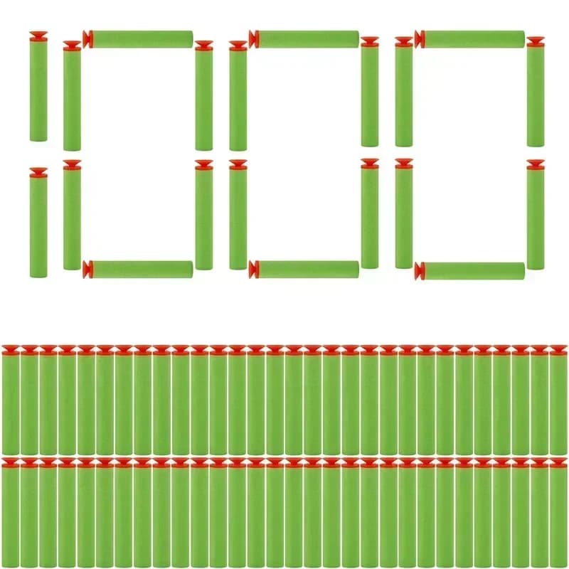 Proiettili con Testa a Ventosa AJGreen 7,2cm per Blaster Serie Elite N-strike, Dardi di Ricarica in Schiuma EVA, Accessori per Pistole Giocattolo per Bambini