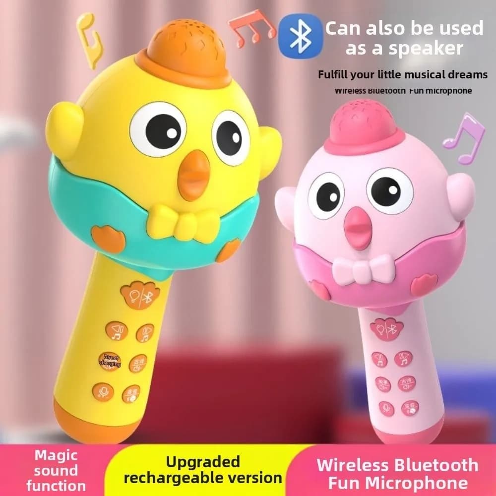 Con altoparlante Bluetooth Microfono con altoparlante Multistili Artefatto musicale Karaoke Giocattolo Macchina da canto per bambini in plastica
