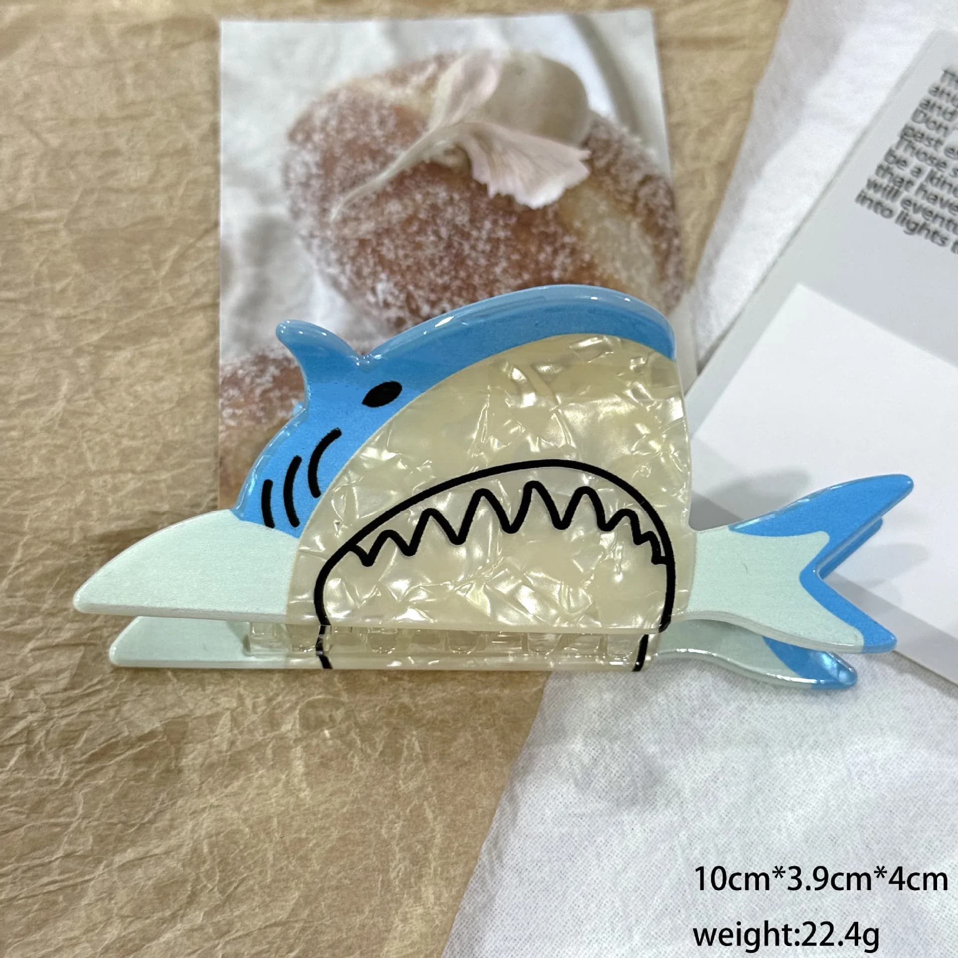 Artiglio per capelli con animali oceanici Clip estiva per squalo pesce tropicale per donna Accessorio per capelli con clip per artiglio posteriore updo unico