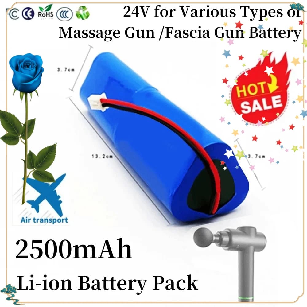 100% new rechargeable 24V 2500mAh lithium-ion battery for Phoenix A1 massage gun, strap gun