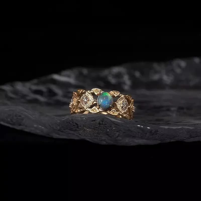 Pearl ring stacked with second hand heart zircons for woman, not faded, niche, high band, light luxury, unique, versatile, new product wholesale