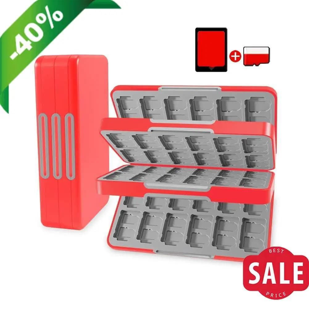 Custodia da gioco per custodia per cartucce SWITCH 4 con 72 slot per carte da gioco e 144 slot per schede Fodera rigida in silicone