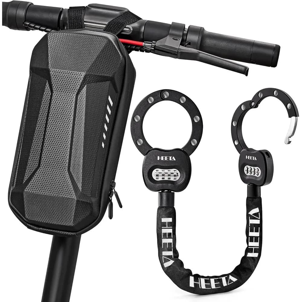 Lucchetto Antifurto per Monopattino Elettrico con Combinazione a 4 Cifre, Catena di Sicurezza Robusta per E-Bike e Monopattini Elettrici