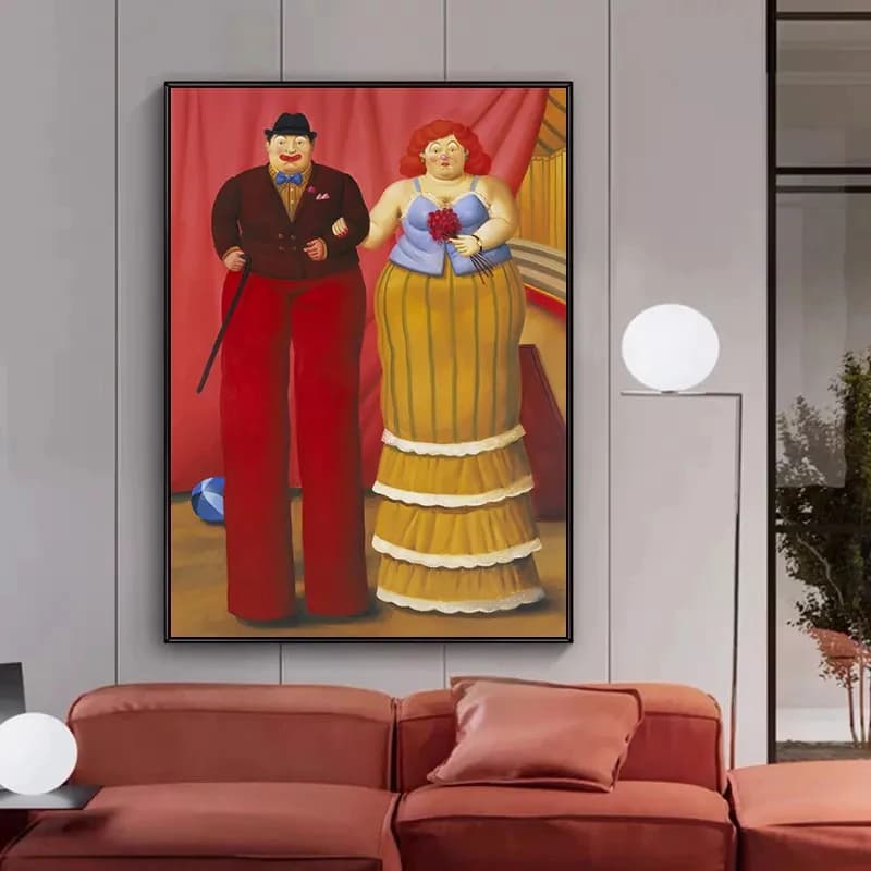 Fernando Botero Women Dancing Circus Wall Art Canvas Painting Nordic Posters and Prints Wall Pictures for Living Room Decorat