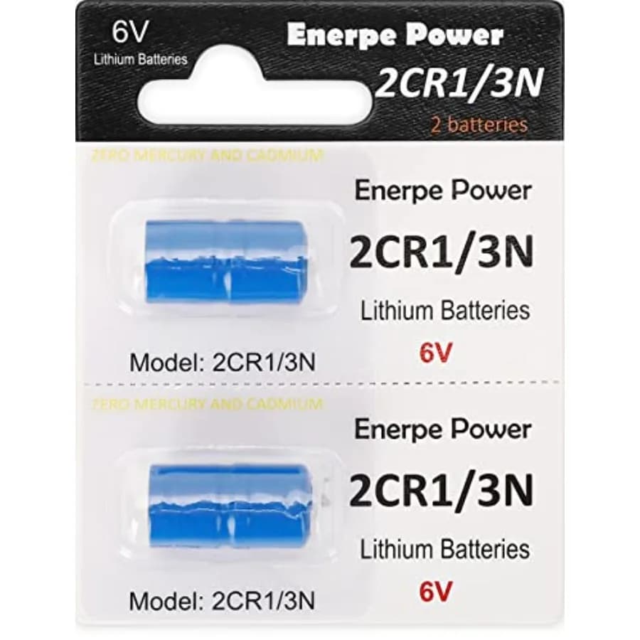 Batteria di rifornimento 2CR1 3N da 6 Volt per fermare animali domestici, perimetrale della protezione del cane e collari per cani estremi, confezione da 2