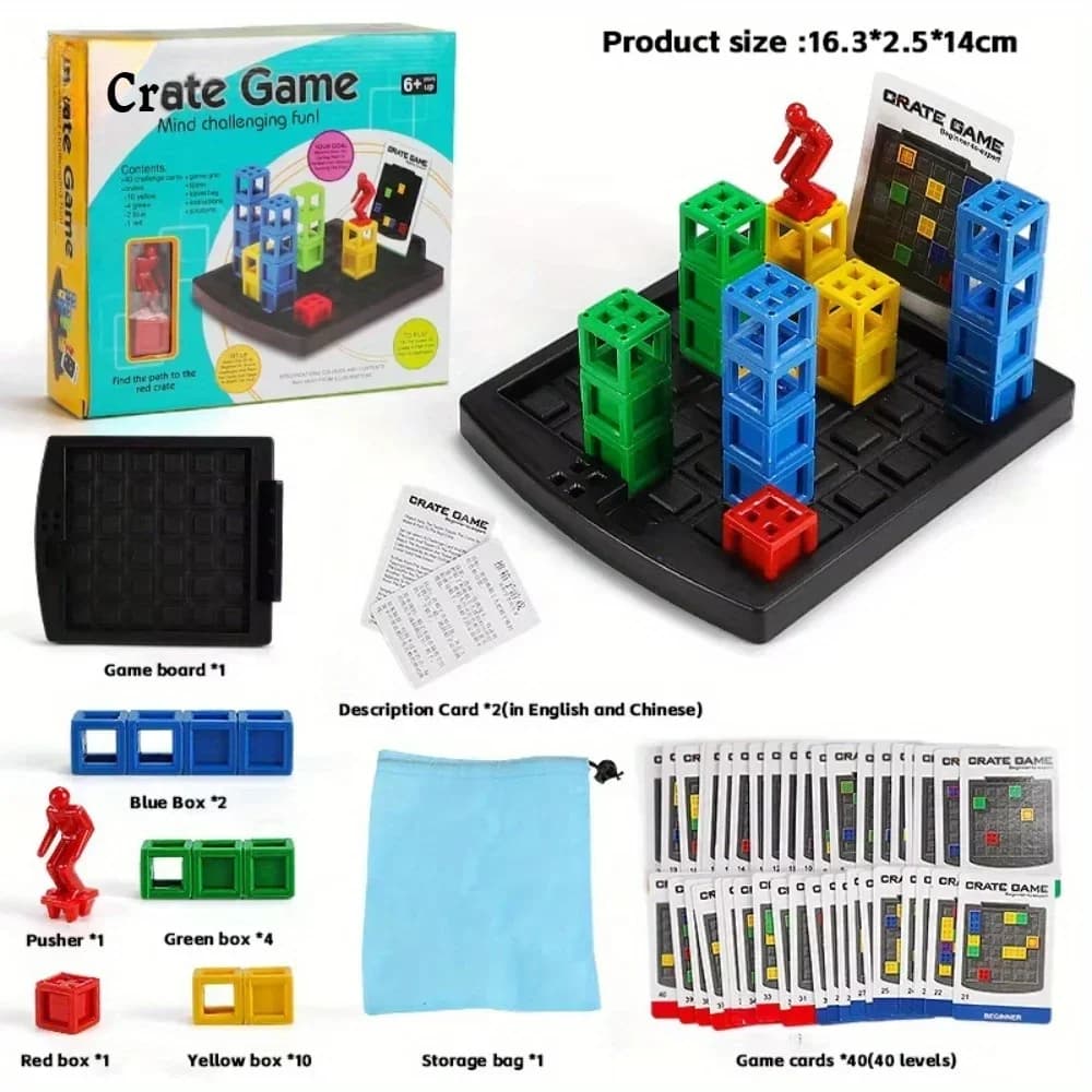 Gioco multilivello con cassa di gioco Pensiero logico Allenamento Abilità motorie fini Giocattoli educativi Scatola di salto Gioco da tavolo per scacchi per bambini