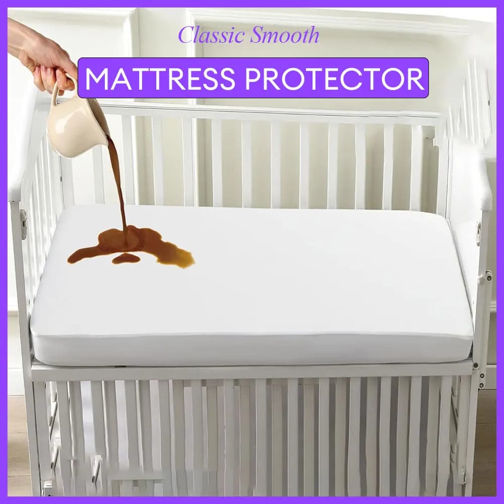 1 protection for mattress for crib, lining for waterproof mattress smooth, washable, anti-acaries
