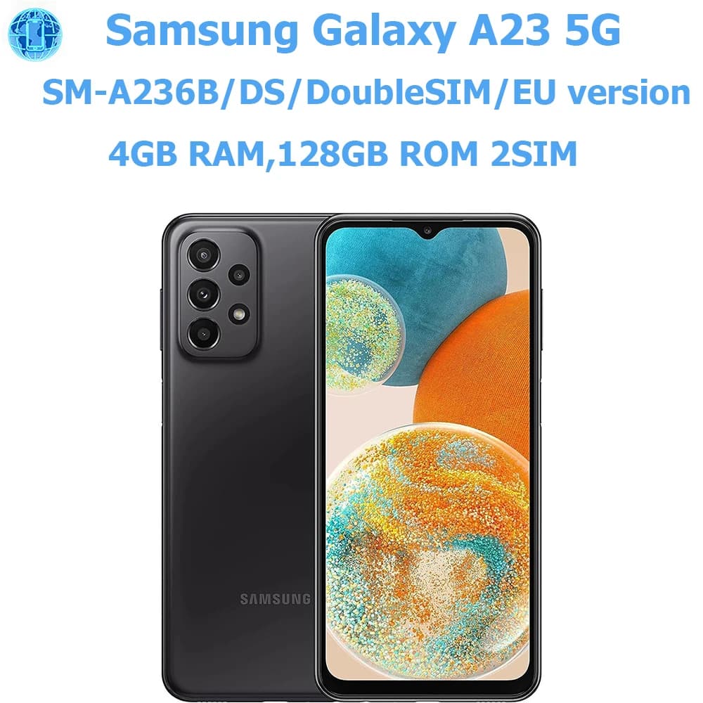 Samsung Galaxy A23 5G Smart Android Phone 6,6 pollici 50MP 2SIM Samsung Smartphone 5000mAh Edizione europea NFC Sblocco originale