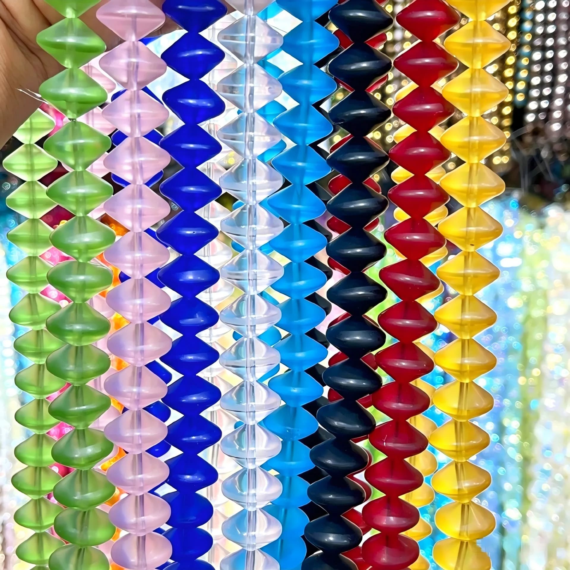 20PCS 11x14mm No Plating No Paint Non Fading Frosted Glass Natural Color UFO Spacer Beads DIY Loose Stringing Accessories