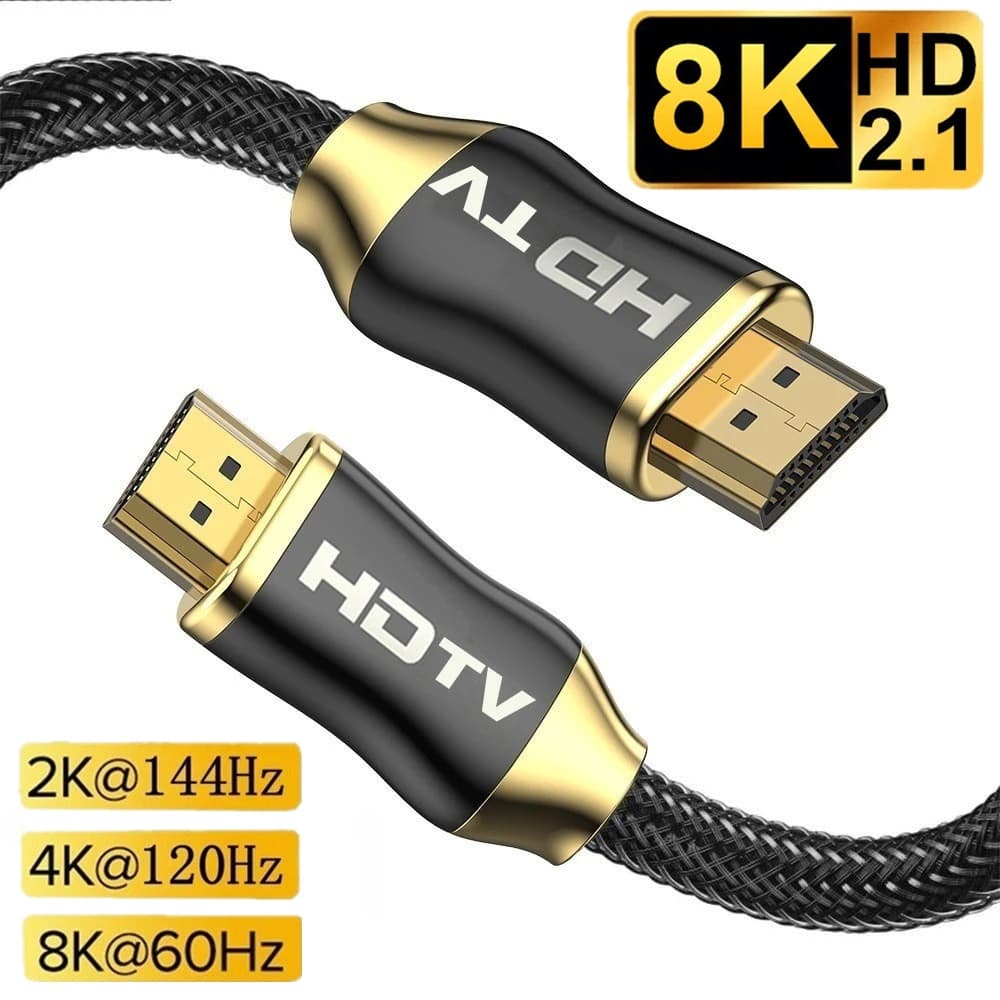 Cavo 8K compatibile HDMI Cavo HDTV 2.1 Cavo audio 8K 4K HDR per Sony Fibra ottica PS5 Proiezione TV BOX Cavo interruttore splitter HD