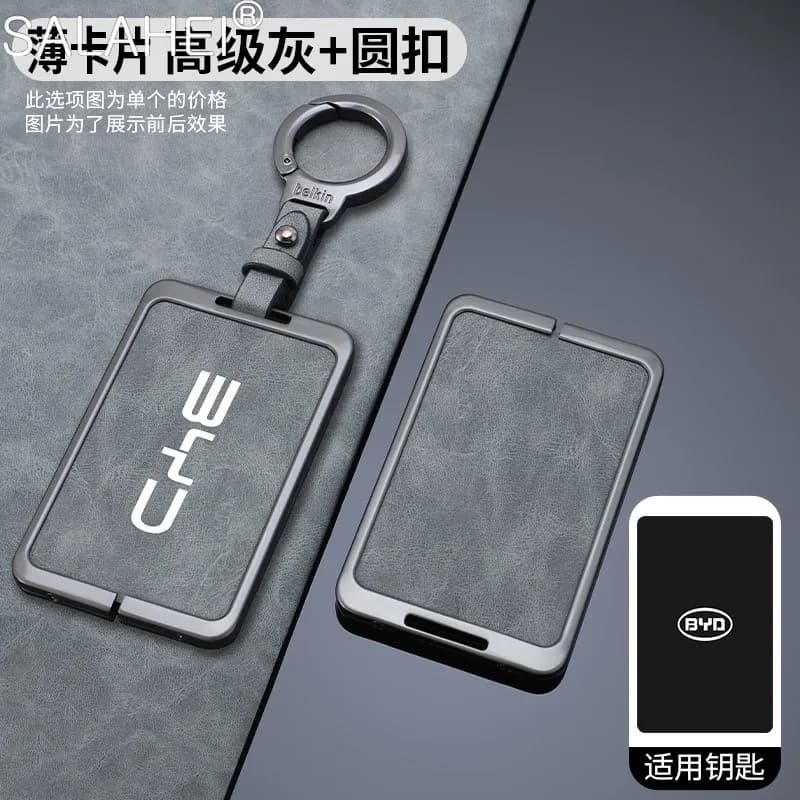 Zinc Alloy Car NFC Card Remote Key Cover Fob Case Protector For BYD Tang DM Han EV Song PRO Qin PLUS DMI Keychain Accessories