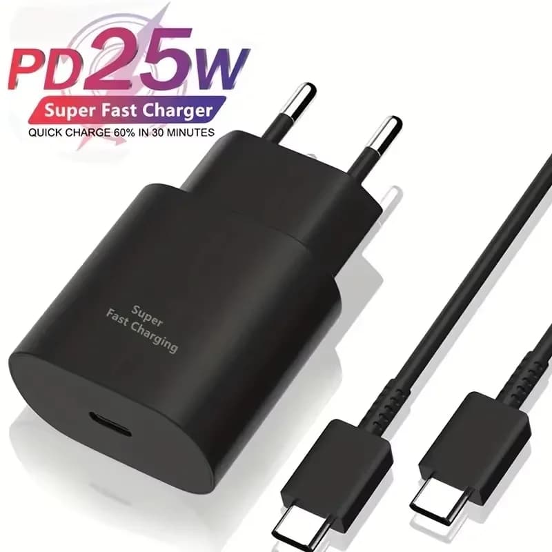 Caricatore USB UE da 25 W QC 3.0 ricarica rapida per Samsung S20 S21 caricatore per telefono cellulare caricatore mobile da parete portatile caricatore rapido