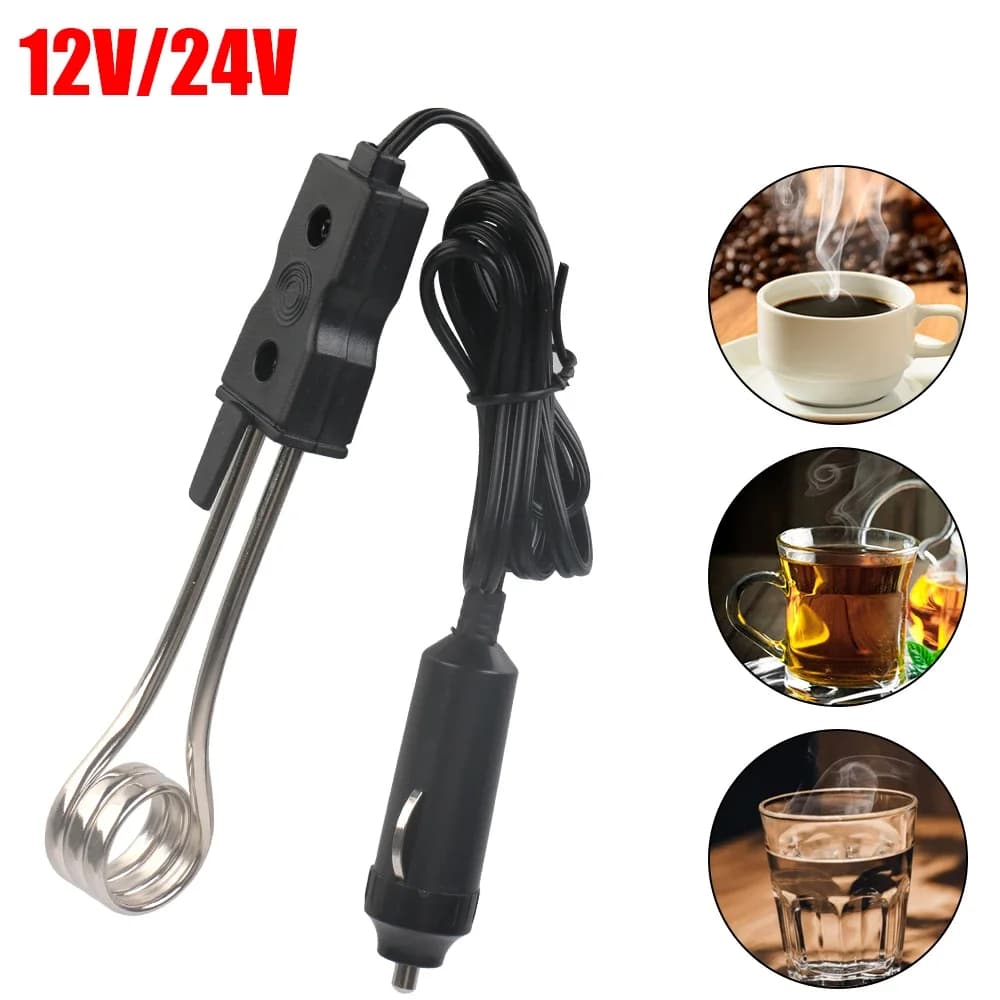 12V 24V Auto Riscaldatore Ad Immersione Scaldino SicuroRiscaldatore Elettrico Portatile Spina Accendisigari di Alta Qualità Per Il Tè Caffè acqua