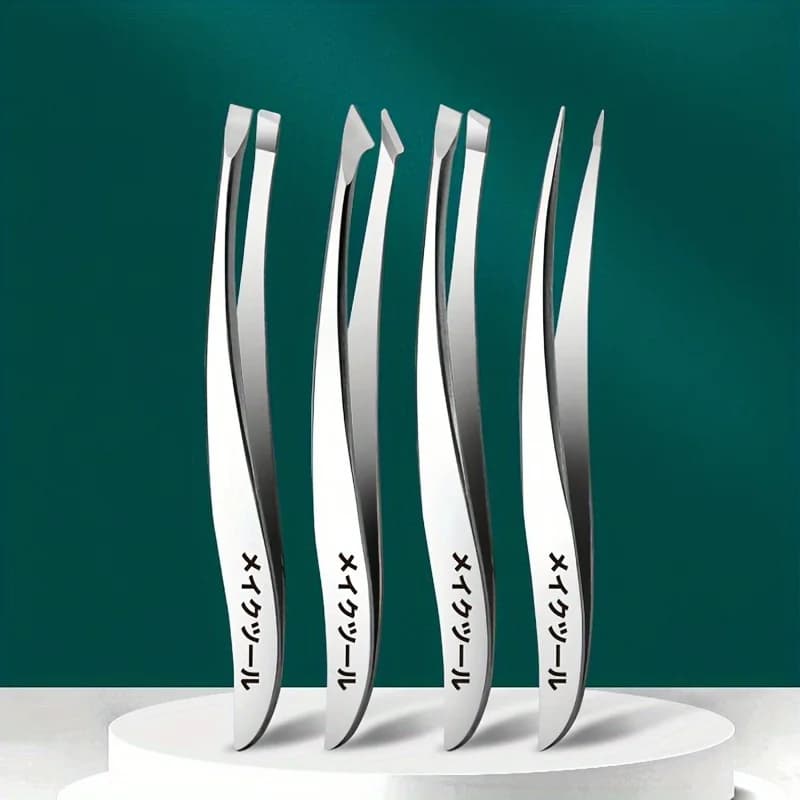 4 pieces mirror light curve sweat clips hair clip for eyebrow spreading eyebrow eyebrow eyelashes fake makeup tool set